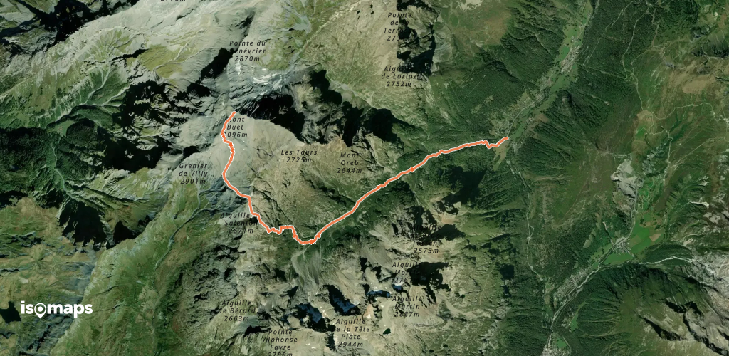 Le buet depuis le hameau du buet par le refuge de la Pierre à Berard