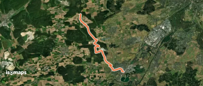 blaues Dreieck Erbach - Erstetten