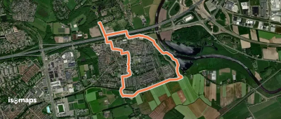 WNW IJsseldelta - Berkum -rode route