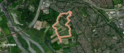 WNW IJsseldelta - Oldeneel -rode route