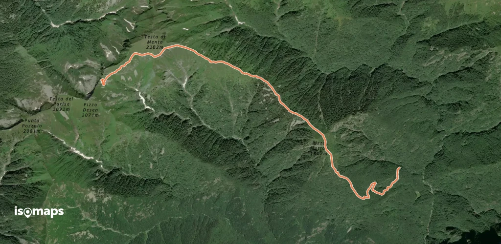 P20 - Bivio P18 sopra In La Piana - Passo del Ragozzale