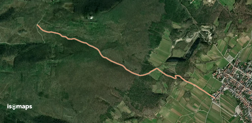 Gumpoldskirchen - Siebenbrunnengraben - Anschluß Wienerwald-Sternwanderwege 42