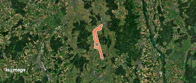 Nebenweg des Schwäbischen Albvereins (blaues Kreuz)