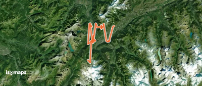 Chemin pédestre de montagne, région Martigny