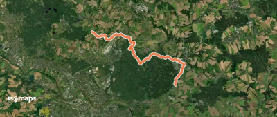 Gelber Strich "Volkersdorf-Weixdorf-Ullersdorf"