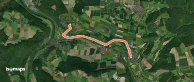 Gössenheim, blaues Ac auf Gelb