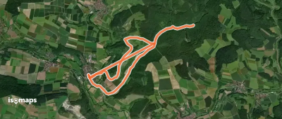 Gössenheim, blaues Ib auf Gelb