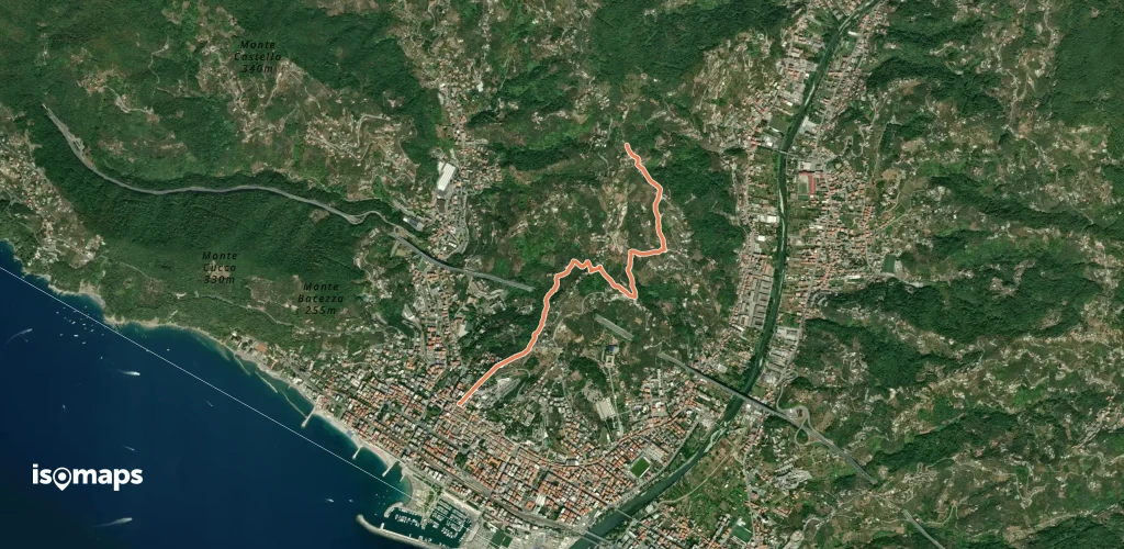 Variante al giro delle Cinque Torri fino al Curlo (Chiavari - Leivi)