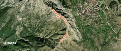 Hiking trail to the bunkers at Mt. Melesin