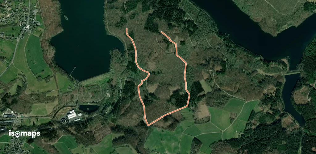 Staumauer Wiehltalsperre Rundweg A3