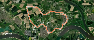 WNW Arnhem Nijmegen - Doornenburg/Gendt - blauwe route