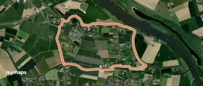 WNW Arnhem Nijmegen - Doornenburg - rode route