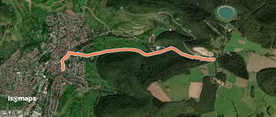 blaues Dreieck Eningen - Schluchtweg