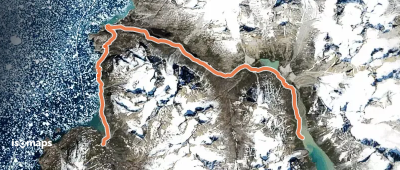 Route Sermilik - Ammassalik Fjord