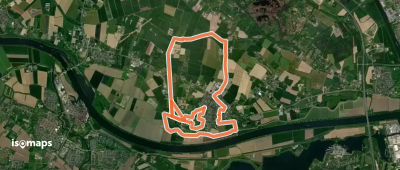 WNW Arnhem Nijmegen - Overasselt - rode route