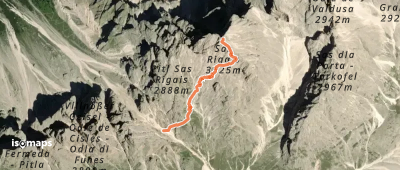 Sas Rigais Südwestanstieg - Sas Rigais Sud-Ovest