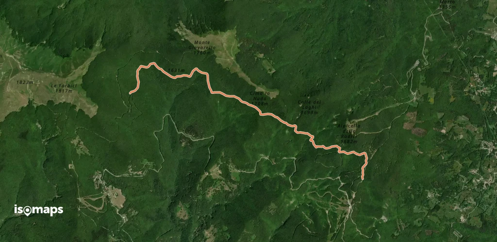 Strada Passo delle Forbici - Passo delle Radici