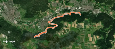 Querweg des SAV (blauer Punkt)