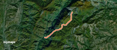 Băile Herculane (DN 67D) în dreptul crucii Ghizelei - Cheile Țăsnei