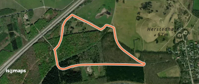 Løberuter i Albertslund - Rød rute i Vestskoven 2,6 km