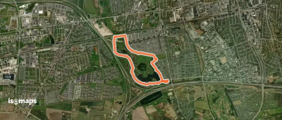 Løberuter i Albertslund - Blå rute i Kongsholmparken 5 km