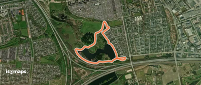 Løberuter i Albertslund - Rød rute i Kongsholmparken 3 km