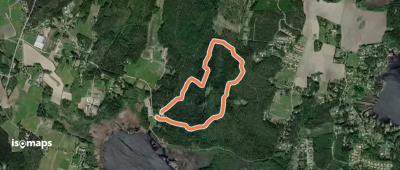 Röd/vitt spår 2,8 km