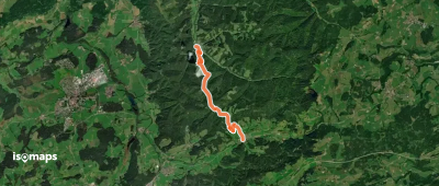 Nebenweg des Schwäbischen Albvereins (rotes Kreuz)