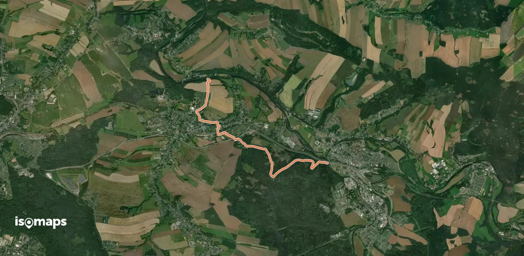Zschopautalweg Route Flöha-Niederwiesa über Struht