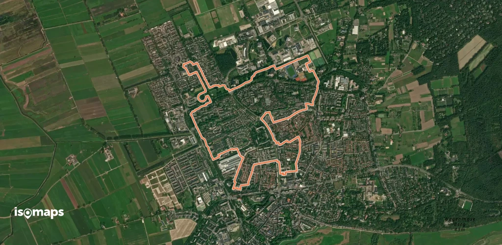 Wageningen On The Move - rode route