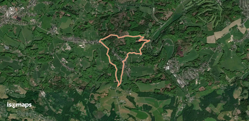 [⊥] Rundweg umgedrehtes T Wanderparkplatz Bärbroich