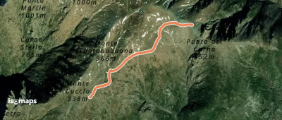Collegamento Monte Cuccio - Punta del Corno