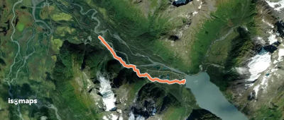 Trail of Blue Ice