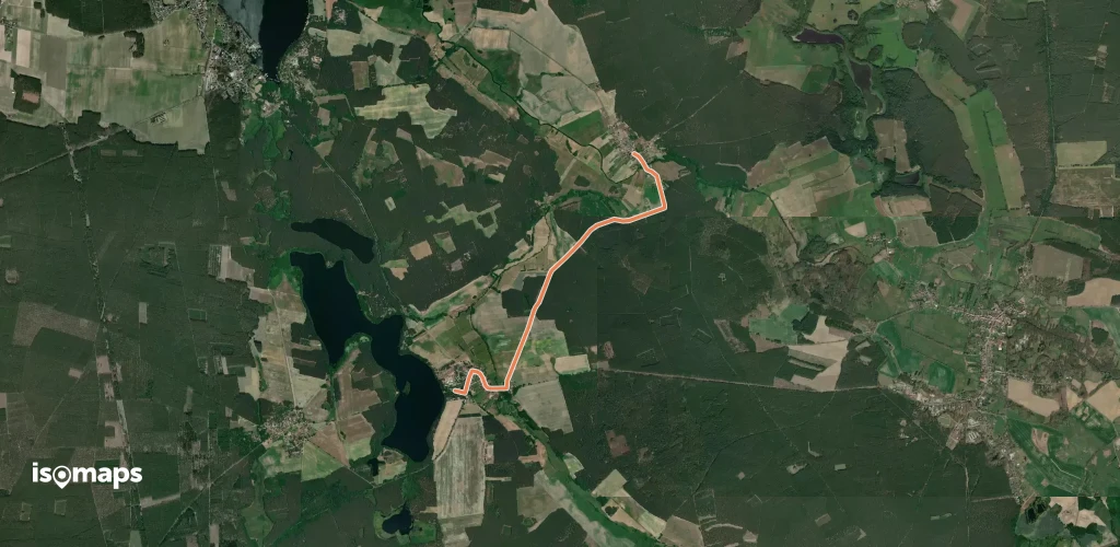 Wanderweg vom Doberburg nach Lamsfeld Camping.