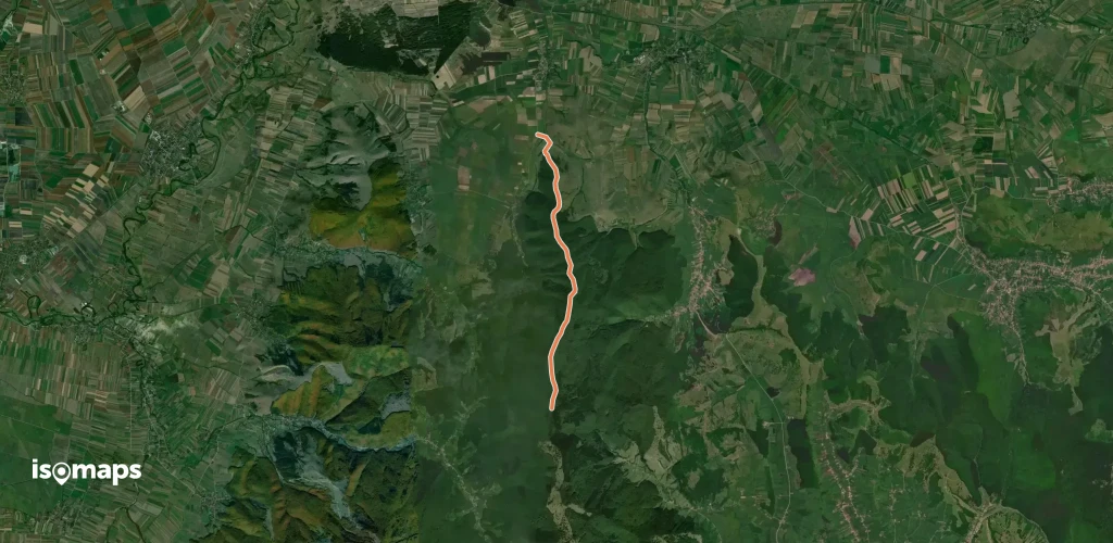 DC 25 (Aninoasa–Saciova) – Vârful Şiridiu – intersecţia cu creasta principală (traseul BR)