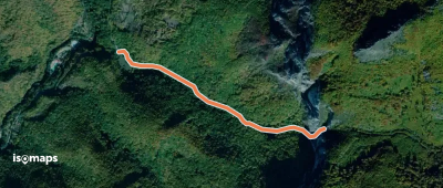 Băile Herculane (DN 67D) în dreptul crucii Ghizelei - Cascada Cociului (Roșeț)