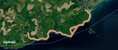 Polperro to Looe coast walk, Lantic Bay