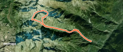 Pic Nord du Merlet, Grand tour par la combe du Merlet