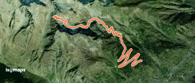 Col des Balmettes, versant E depuis Fremezan