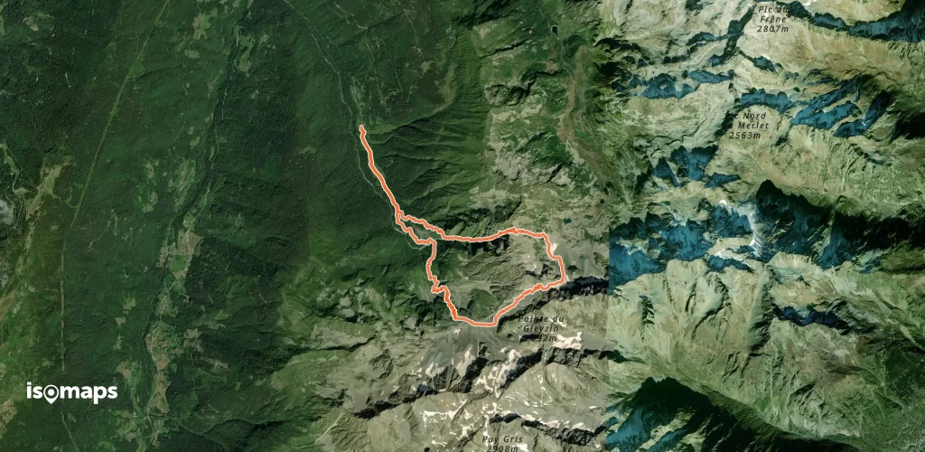 Col du Pertuis, Couloir Ouest en boucle par le Morétan