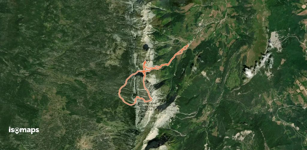 Le Grand Veymont, Versant N depuis Gresse en Vercors