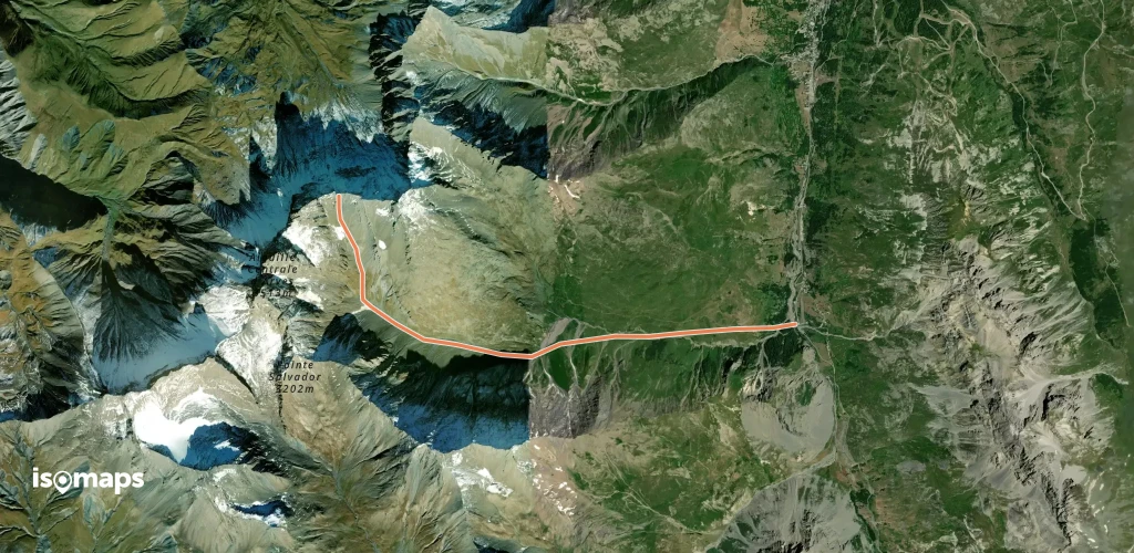 Col de Petit Jean, Par le vallon des Aiguilles