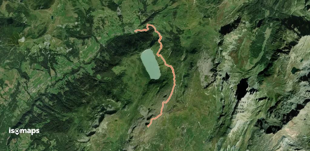 Rochers des Enclaves, par le lac de la Girotte