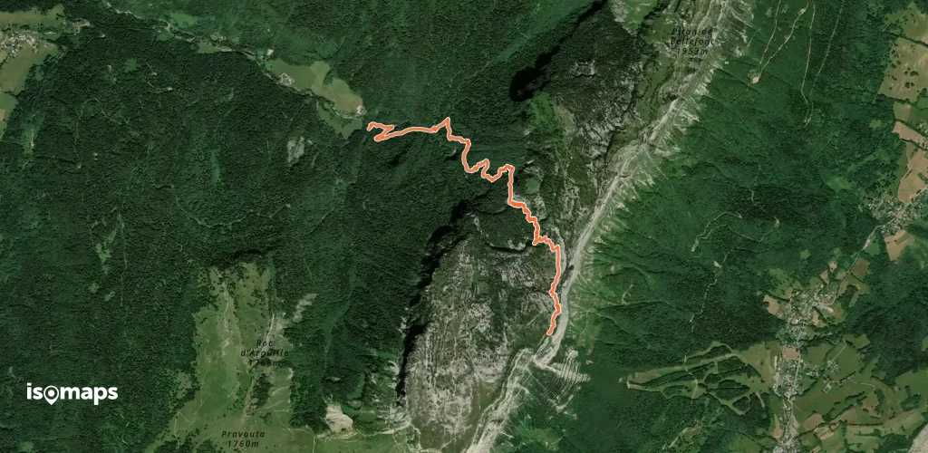 Rochers du Midi, voie des sources du Guiers