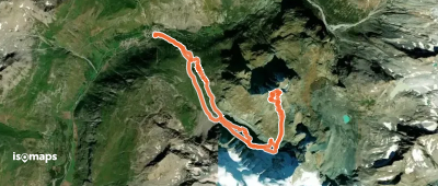 Ouille du midi, Voie Normale par le glacier inférieur du Valonnet