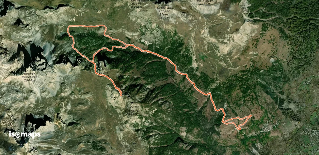 Croix d'Aquila, boucle par le col de la  trancoulette