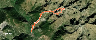 Mont Ténibre, Versant SW par le lac Pétrus
