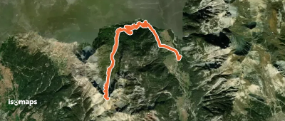 Grande Peyrolle, versant nord par le torrent de Bramafan