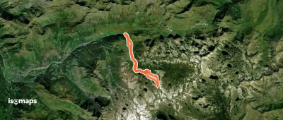 Pic de la Touatère, versant NW par le lac Dets Coubous