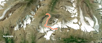 Hinter Schwarze ou Cima Nere, Par le Marzellferner